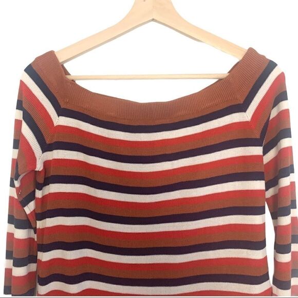 English Factory 100% Viscose Striped Faux Layered - Picture 2 of 7